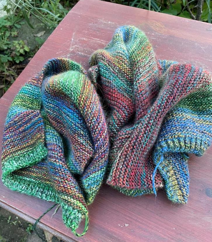 Sjaalkol,kleurig,handgebreid,sjaal of kol., Kleding | Dames, Mutsen, Sjaals en Handschoenen, Nieuw, Sjaal, Maat 34 (XS) of kleiner