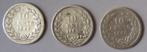 Willem III 10 Cent 1881, 1885 en 1889 Zilver, Koning Willem III, Zilver, 10 cent, Verzenden