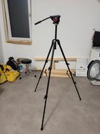 Manfrotto MVH500AH Videostatief met Vloeistofkop, Gebruikt, 150 tot 175 cm, Met balhoofd, Ophalen of Verzenden