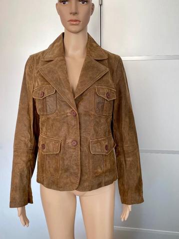 i681 Echt-leren jasje mt. 38=M blazer colbert jas bruin leer beschikbaar voor biedingen