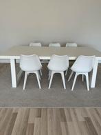Wehkamp home eettafel + 6 stoelen, Gebruikt, Tafel(s) en Stoel(en), Ophalen