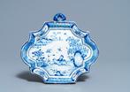 Antiek Delfts aardewerk - Chinoiserie Plaquette - 18e eeuw, Antiek en Kunst, Antiek | Keramiek en Aardewerk, Ophalen of Verzenden