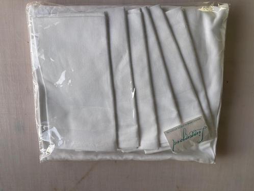 Nieuw wit linnen tafelkleed + 6 servetten – hotelkwaliteit, Huis en Inrichting, Tafelkleden, Nieuw, Rechthoek, Verzenden