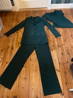 Groen pak, broek, blazer en top, Maat 38/40 (M), Ophalen of Verzenden, Zo goed als nieuw, Lang