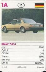 Kw1221 autokaartje 1a bmw 745i, Ophalen of Verzenden, Zo goed als nieuw, Auto's