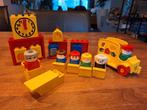 Vintage duplo school + schoolbus, Kinderen en Baby's, Speelgoed | Duplo en Lego, Ophalen of Verzenden, Gebruikt, Complete set