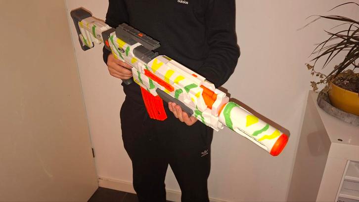 NERF N-Strike Modulus ECS-10,  "Tracker" variant, Kinderen en Baby's, Speelgoed | Overig, Zo goed als nieuw, Jongen of Meisje