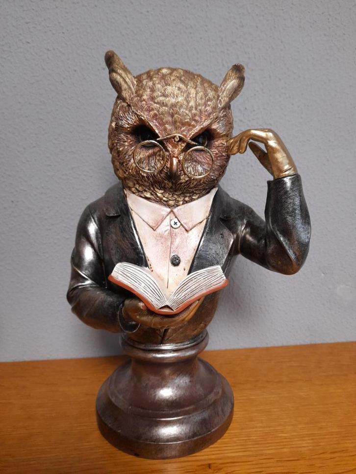 Borst beeld uil, Verzamelen, Beelden en Beeldjes, Zo goed als nieuw, Dier, Ophalen of Verzenden