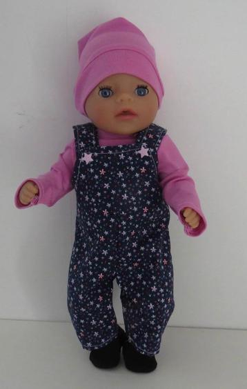poppenkleertjes babypop born little 36cm (tuinbroek setje ) beschikbaar voor biedingen