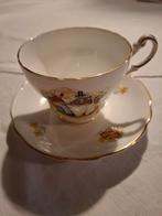 Vintage kop en schotel met gouden rand, Antiek en Kunst, Antiek | Servies los, Ophalen