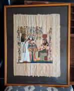 Egyptisch tafereel op papyrus, ingelijst, Ophalen