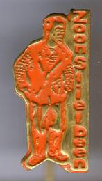 Zoon Stiefbeen staand oranje/koper tv serie speldje ( S_215), Verzamelen, Verzenden, Nieuw, Figuurtje, Speldje of Pin