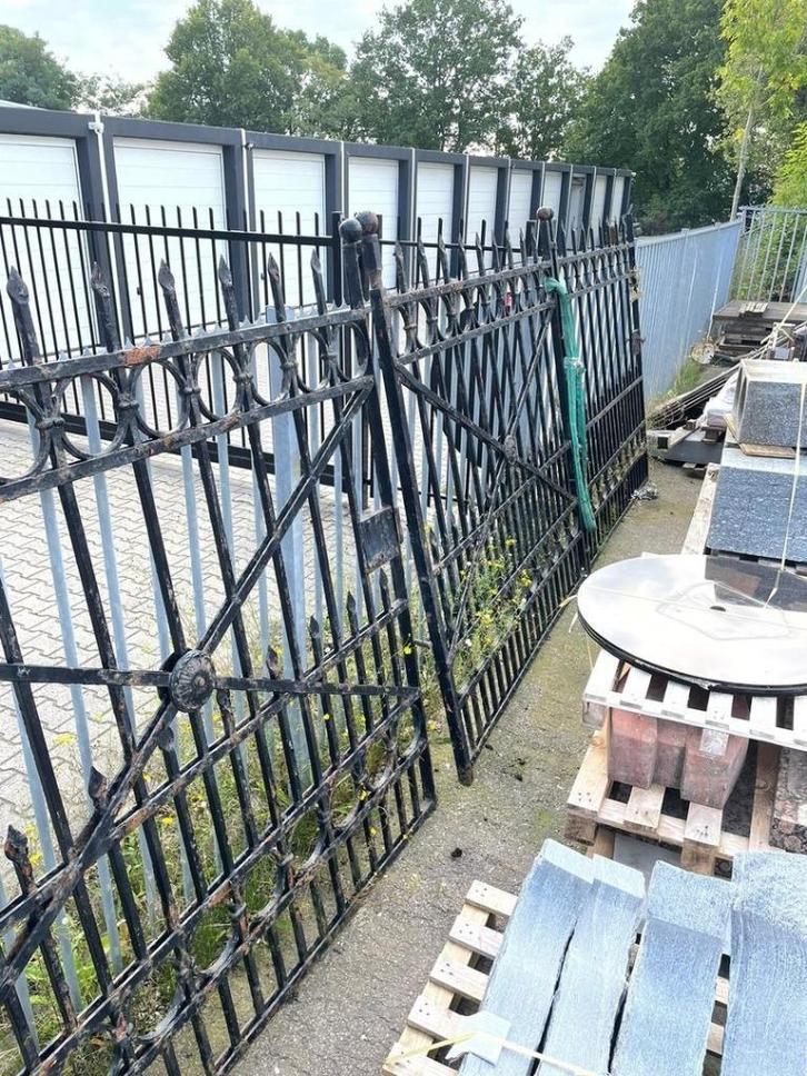 HEKWERK INRIJPOORT, ANTIEK HEK, Tuin en Terras, Tuinhekken en Hekwerk, Gebruikt, Sierhekwerk, IJzer, Met poort, Ophalen of Verzenden
