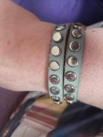 Grijs leren armband multi toepassing, Ophalen of Verzenden, Zo goed als nieuw, Grijs, Leer