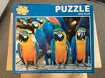 Mooie puzzel papegaaien blauw gele ara macaws 1000 stukjes, Ophalen of Verzenden, 500 t/m 1500 stukjes, Zo goed als nieuw, Legpuzzel