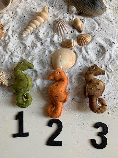 Zeepaardje voor de Seizoenstafel, Hobby en Vrije tijd, Vilt, Nieuw, Figuurtje(s), Wolvilt, Ophalen of Verzenden