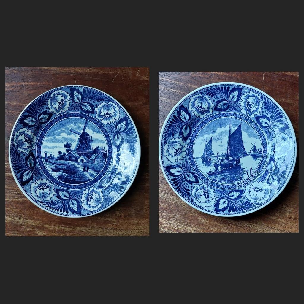 Delfts Blauw, Boch, Royal Sphinx, zeilboot, molen., Ophalen of Verzenden