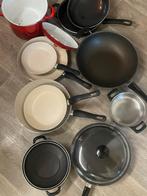 Diverse pannen (niet geschikt voor inductie), Huis en Inrichting, Keuken | Potten en Pannen, Ophalen of Verzenden, Gebruikt, Overige materialen