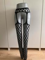 Zwarte jarretel met motief, Verzenden, Nieuw, Zwart, Panty