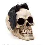 Schedel met Vleermuis - Halloween Decoratie, skull, hobby, Ophalen of Verzenden, Nieuw, Overige typen, Halloween of Griezel