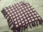 Vintage gehaakte poncho 60cm/75cm, paars tinten, Ophalen, Zo goed als nieuw