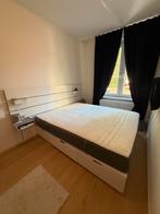 Nordli IKEA bed, Huis en Inrichting, Ophalen, Wit, Tweepersoons, Zo goed als nieuw