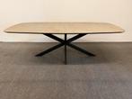 Deens ovale eettafel HPL marmer 240x110, 100 tot 150 cm, 200 cm of meer, Ophalen of Verzenden, Zo goed als nieuw