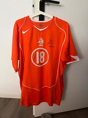Gesigneerd Nederlands efltal EK 2004 thuis shirt Heitinga beschikbaar voor biedingen