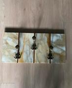 Vintage marmer kapstok met 3 haken, Zo goed als nieuw, Minder dan 100 cm, Hout, Ophalen