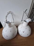 2 Witte Industriële Lampen, Ophalen, Zo goed als nieuw, Metaal, Minder dan 50 cm