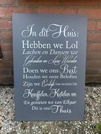 Tekstbord In dit Huis, Ophalen of Verzenden, Nieuw