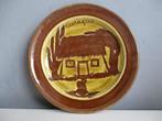 Curaçao sier bord terracotta met glas glazuur, Ophalen of Verzenden