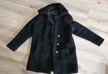 Zwarte teddy jas maat 40