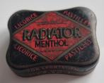 Radiator menthol licorice pastilles blikje, Ophalen of Verzenden, Gebruikt, Overige, Overige merken
