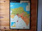 Schoolkaart tweezijdig Groningen Friesland, Boeken, Atlassen en Landkaarten, Ophalen, 1800 tot 2000, Nederland, Landkaart