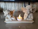Theelichthouder met 2 engeltjes, Ophalen of Verzenden