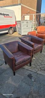 Schaapsleren fauteuils - Set van 2, Ophalen, Gebruikt, 75 tot 100 cm, 50 tot 75 cm