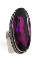 zilveren Ring met Kunziet edelsteen, 18 tot 19, Verzenden, Nieuw, Dame of Heer