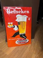 Originele emaille bord van Heineken., Ophalen of Verzenden, Zo goed als nieuw, Reclamebord