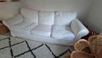 Witte Driepersoonsbank - Comfortabel en Stijlvol, Huis en Inrichting, Banken | Bankstellen, Ophalen, Gebruikt, Driepersoons, 75 tot 100 cm