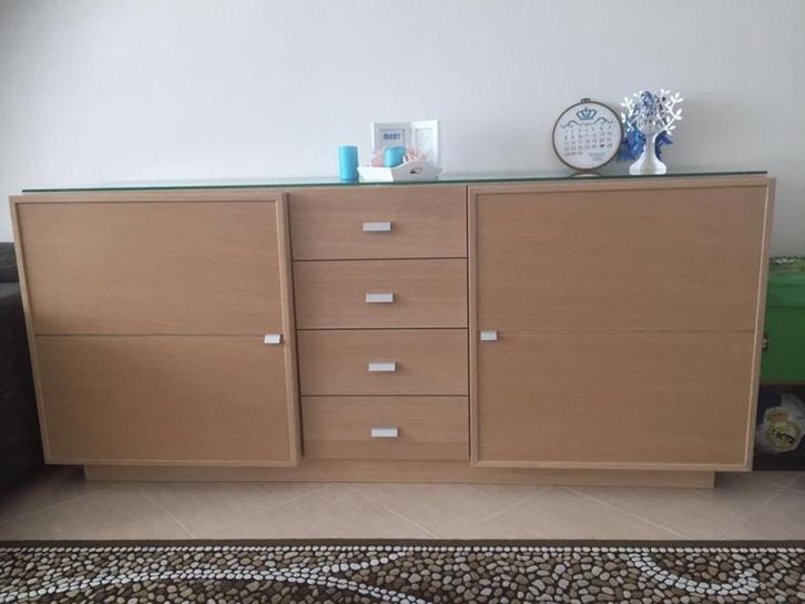 Dressoir Albatros Frans eiken fineer krijtwit, Huis en Inrichting, Kasten | Dressoirs, Zo goed als nieuw, 150 tot 200 cm, 25 tot 50 cm