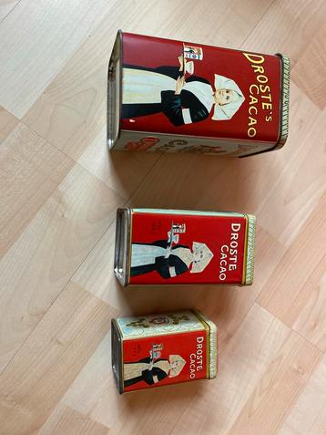 Vintage Droste Cacao Blikken - Set van 3 beschikbaar voor biedingen
