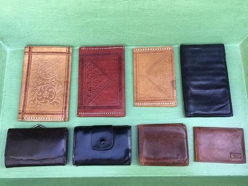 Oude leren portefeuilles en portemonnees o.a. Marrokaans, Sieraden, Tassen en Uiterlijk, Portemonnees, Zo goed als nieuw, Rood