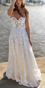A-lijn strapless trouwjurk incl. sluier & Wunderskirt, Ophalen, Zo goed als nieuw, Wit, Trouwjurk
