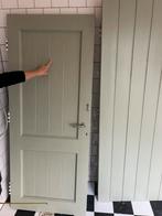 4 Olijfgroene houten binnendeuren te koop, Doe-het-zelf en Verbouw, Deuren en Horren, Ophalen, Gebruikt, Minder dan 80 cm, Binnendeur