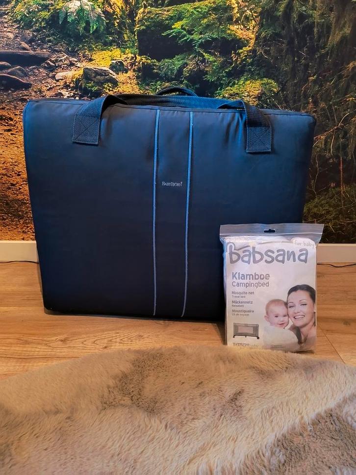 BabyBjorn reisbedje compleet met klamboe, Kinderen en Baby's, Babywiegjes en Ledikanten, Gebruikt, Reisbedje, Ophalen