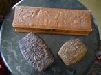 3 oude art deco met leer beklede doosjes, Antiek en Kunst, Ophalen of Verzenden, Dames