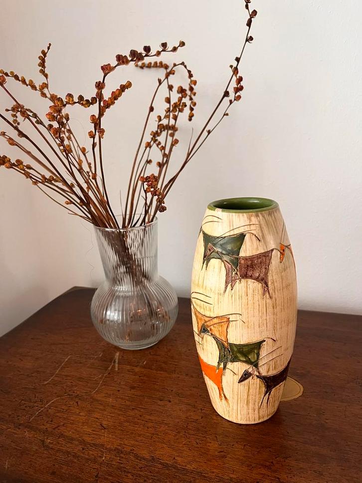 Bitossi vaas Aldo Londi - Stambecchi/Caprone, Antiek en Kunst, Antiek | Vazen, Ophalen of Verzenden