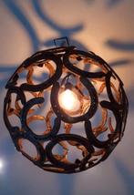 Hoefijzer bollen bol plafondlamp hoefijzerkunst, Ophalen of Verzenden, Zo goed als nieuw