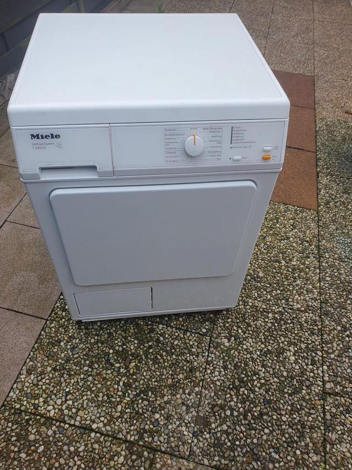 Miele T 8403 C Droger, Witgoed en Apparatuur, Wasdrogers, Gebruikt, Condens, Voorlader, 6 tot 8 kg, 85 tot 90 cm, Anti-kreukfase
